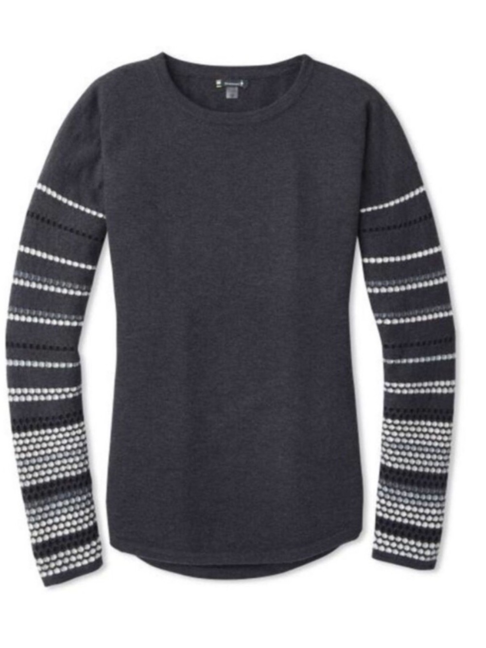 Smartwool Shadow Pine Crew Neck Sweater Charcoal Gray S - Picture 3 of 10